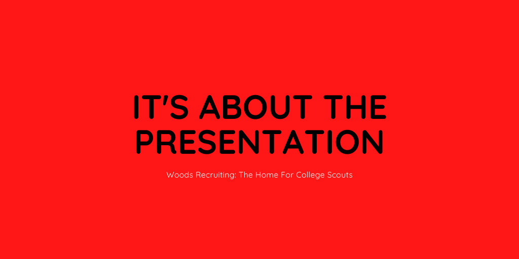 It’s about the presentation