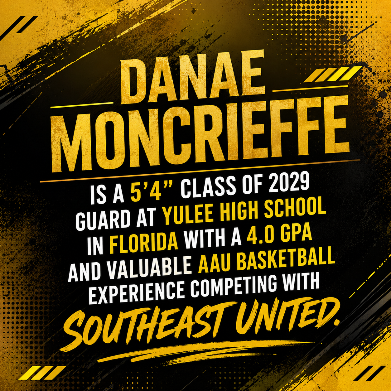 Danae Moncrieffe Emerging 2029 Girls Basketball Guard Prospect